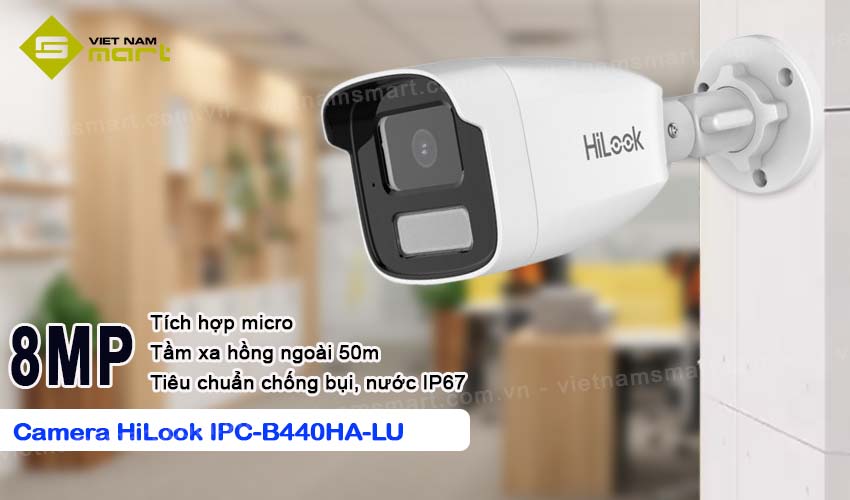 Camera Dual Light 8MP HiLook IPC-B480HA-LU