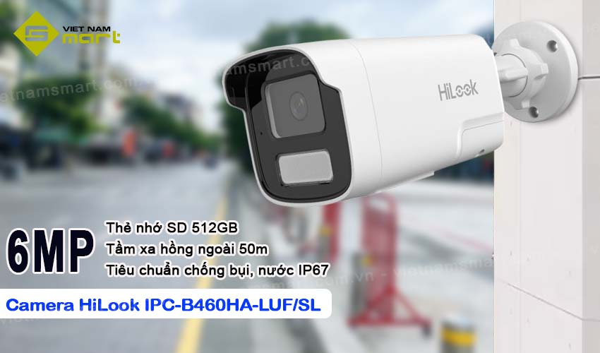 Camera Dual Light 6MP HiLook IPC-B460HA-LUF/SL Camera Dual Light 6MP HiLook IPC-B460HA-LUF/SL