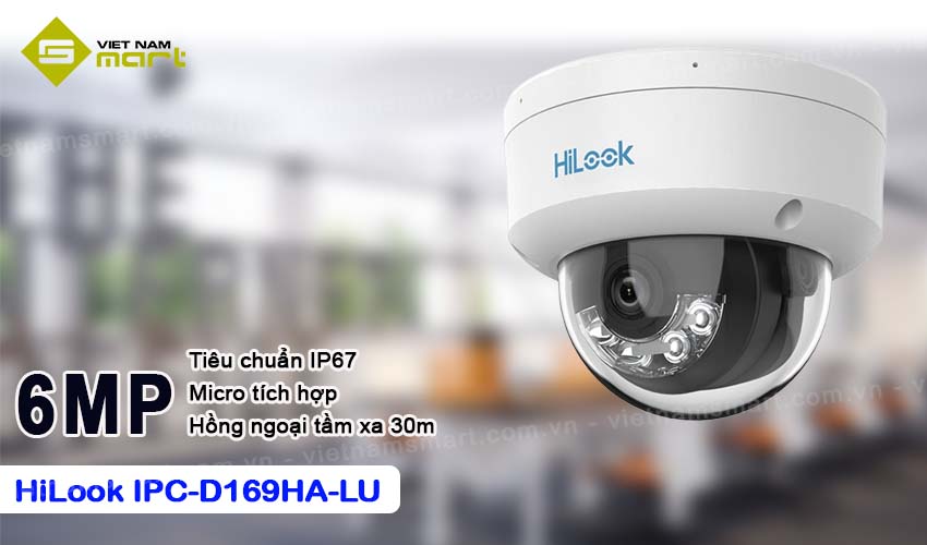 Camera Colorvu 6MP HiLook IPC-D169HA-LU Camera Colorvu 6MP HiLook IPC-D169HA-LU