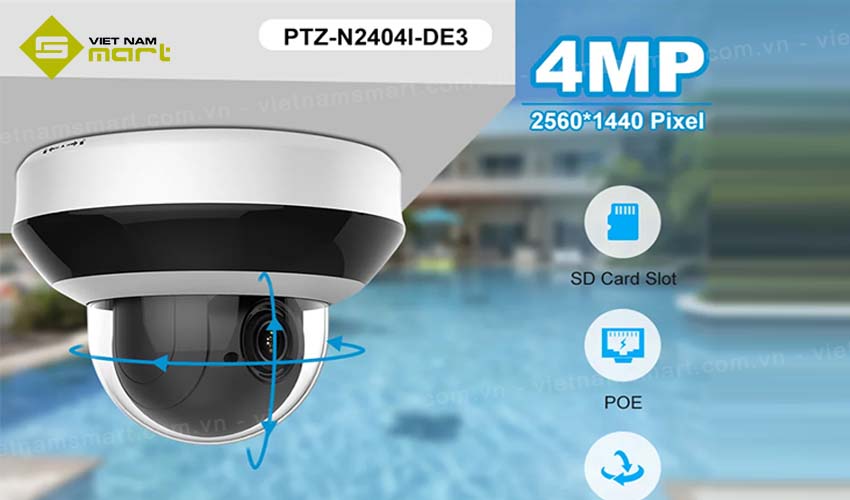 Camera PTZ IP 4MP Zoom 4x HiLook PTZ-N2404I-DE3