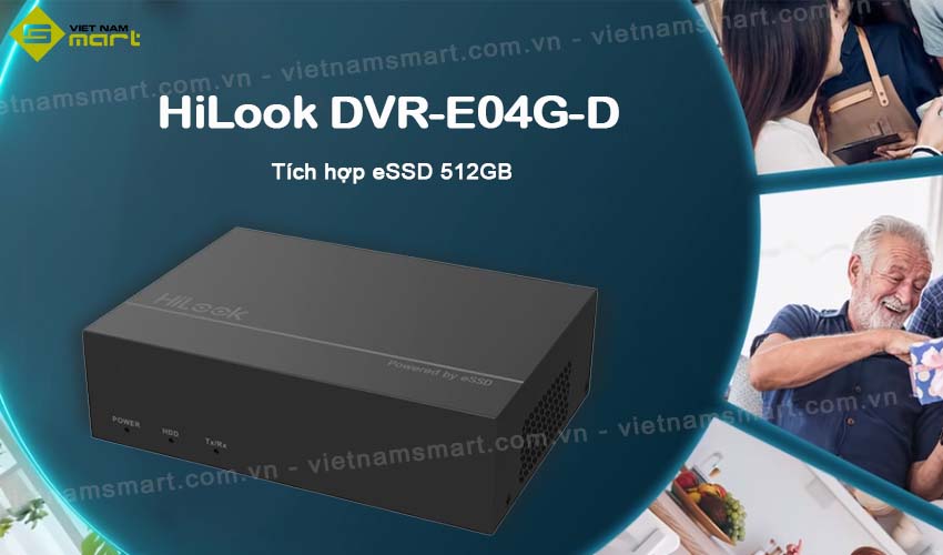 Đầu ghi hình eSSD 4 kênh HiLook DVR-E04G-D Đầu ghi hình eSSD 4 kênh HiLook DVR-E04G-D