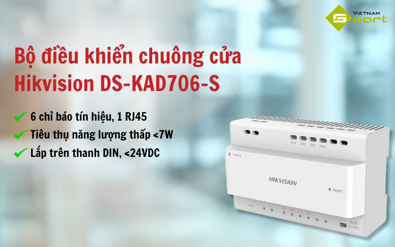 Bộ điều khiển chuông cửa Hikvision DS-KAD706-S Giới thiệu model bộ điều khiển chuông cửa Hikvision DS-KAD706-S