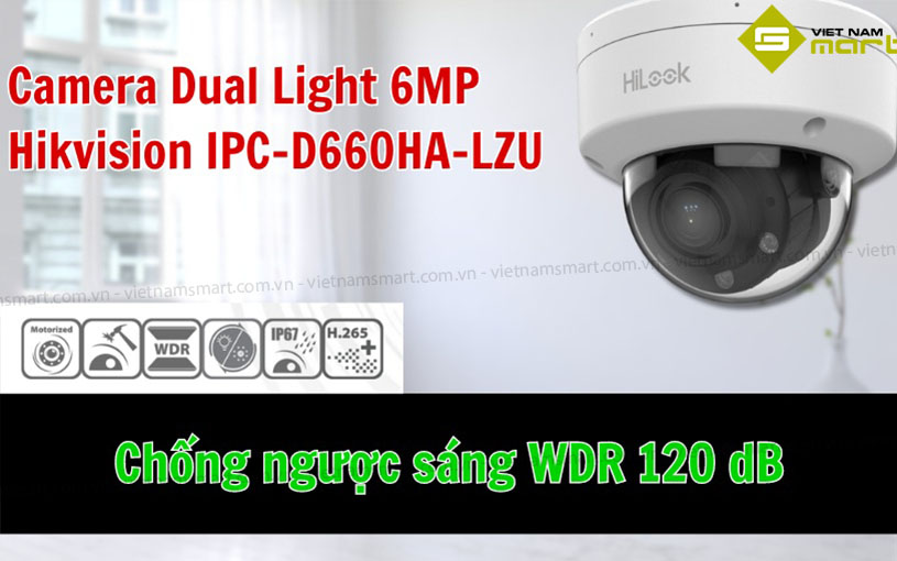 Camera Dual Light 6MP Hikvision IPC-D660HA-LZU Giới thiệu camera HiLook Dual Light 6MP Hikvision IPC-D660HA-LZU