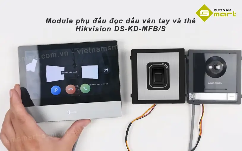 Module phụ đầu đọc dấu vân tay và thẻ Hikvision DS-KD-MFB/S Hikvision DS-KD-MFB/S