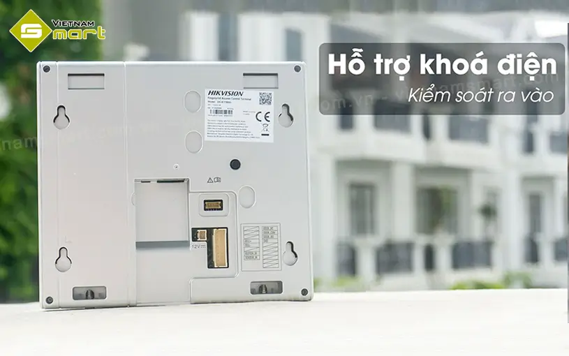 Máy chấm công vân tay Hikvision SH-K1T9803F Hikvision SH-K1T9803F hỗ trợ khóa điện kiểm soát ra vào