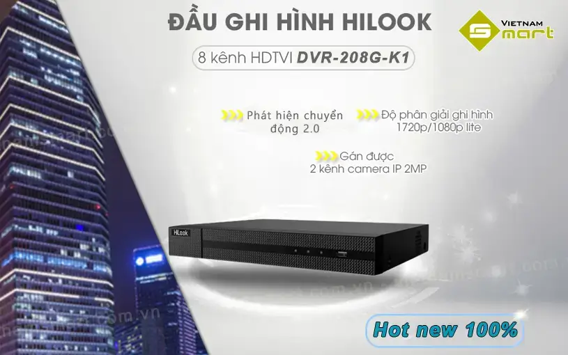 Đầu ghi hình eSSD 8 kênh HiLook DVR-208G-K1 HiLook DVR-208G-K1