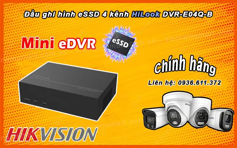 Đầu ghi hình eSSD 4 kênh HiLook DVR-E04Q-B HiLook DVR-E04Q-B