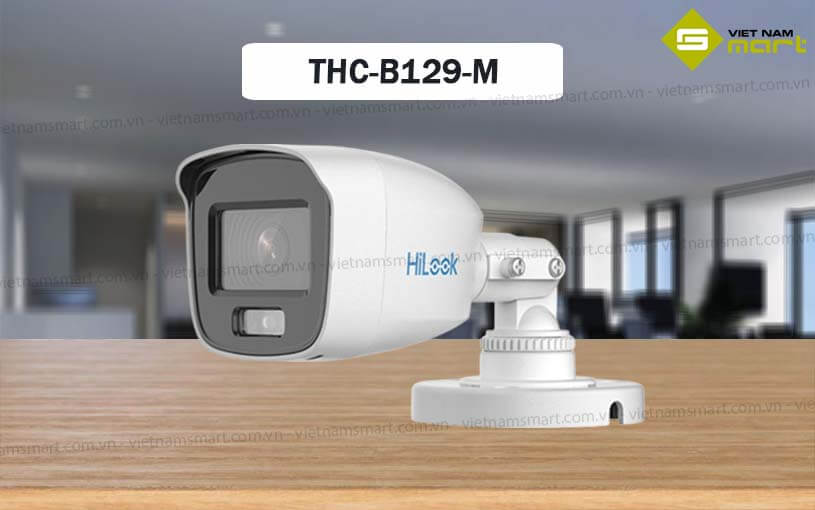 Camera HDTVI ColorVu thân trụ 2MP HiLook THC-B129-M