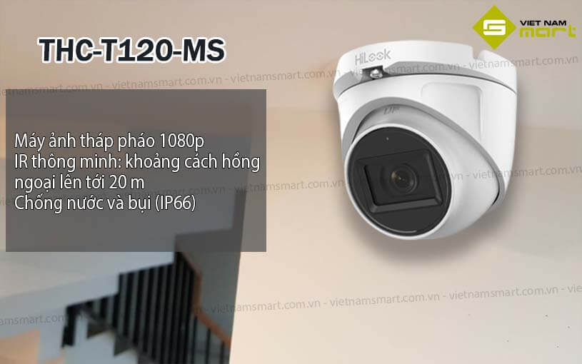 Camera HDTVI bán cầu 2.0MP HiLook THC-T120-MS Camera HDTVI bán cầu 2.0MP HiLook THC-T120-MS