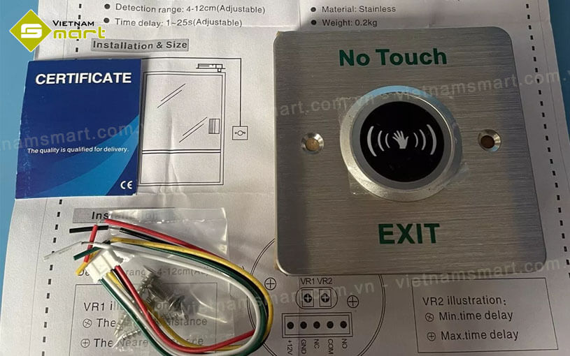 Nút bấm mở cửa cảm ứng Hikvision SH-K7P03 chính hãng từ VietnamSmart