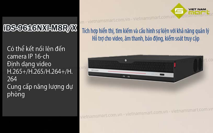 Đầu ghi hình Hikvision iDS-9616NXI-M8R/X Đầu ghi hình Hikvision iDS-9616NXI-M8R/X