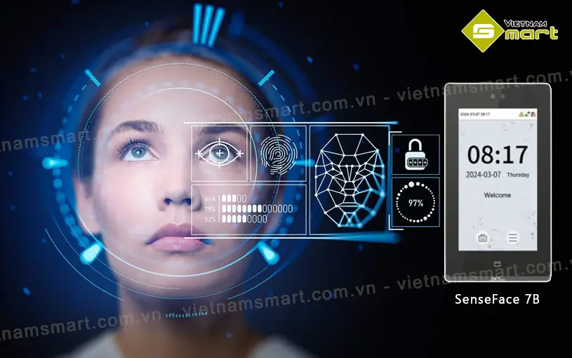 Máy chấm công khuôn mặt ZKTeco SenseFace 7B ZKTeco SenseFace 7B