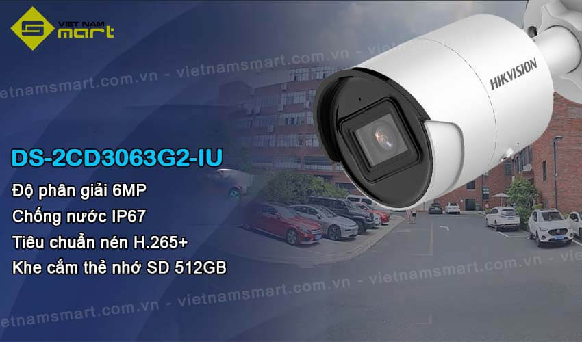 Camera mạng 6MP Hikvision DS-2CD3063G2-IU Đôi nét về camera mạng Hikvision DS-2CD3063G2-IU