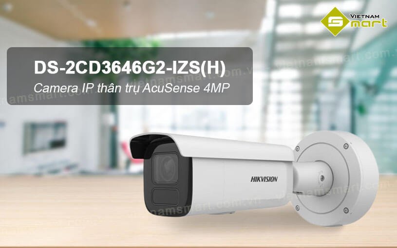 Camera IP thân trụ AcuSense 4MP Hikvision DS-2CD3646G2-IZS(H) Camera IP thân trụ AcuSense 4MP Hikvision DS-2CD3646G2-IZS(H)
