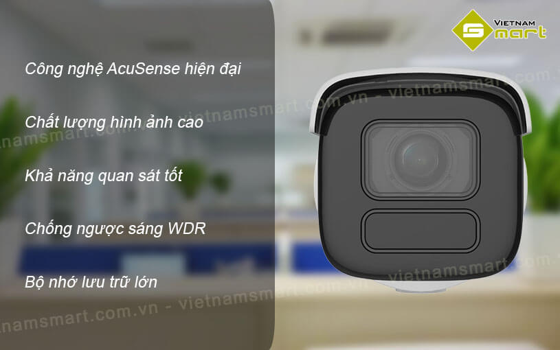 Camera IP thân trụ AcuSense 4MP Hikvision DS-2CD3646G2-IZS(H) Camera IP thân trụ AcuSense 4MP Hikvision DS-2CD3646G2-IZS(H)