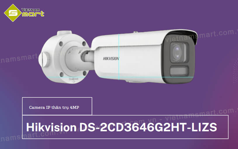 Camera IP thân trụ 4MP Hikvision DS-2CD3646G2HT-LIZS Camera Hikvision DS-2CD3646G2HT-LIZS
