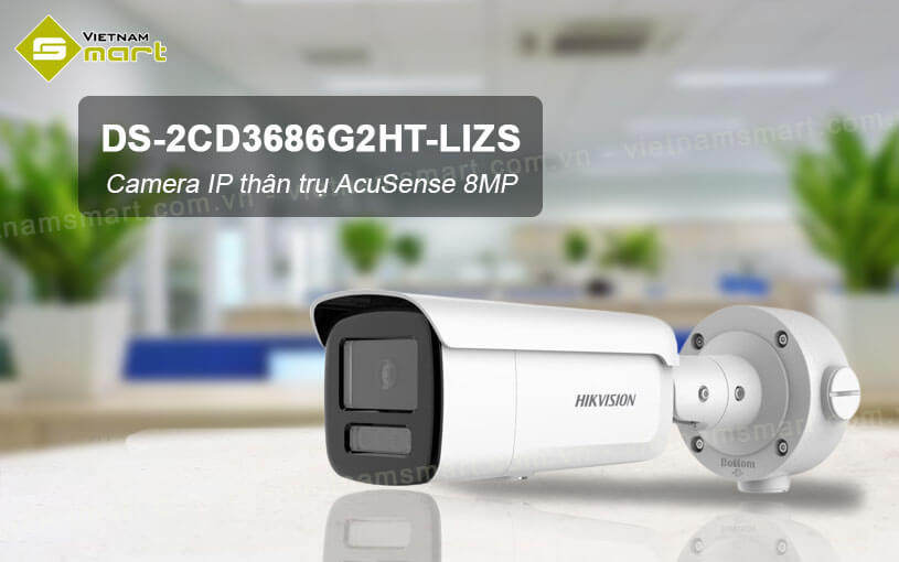 Camera IP thân trụ 8MP Hikvision DS-2CD3686G2HT-LIZS Camera Hikvision DS-2CD3686G2HT-LIZS