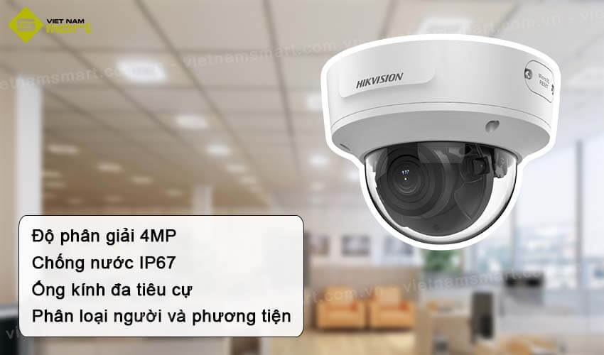 Camera dome 4MP Hikvision DS-2CD3743G2-IZS đa tiêu cự có động cơ Đặc tính nổi bật của camera DS-2CD3743G2-IZS