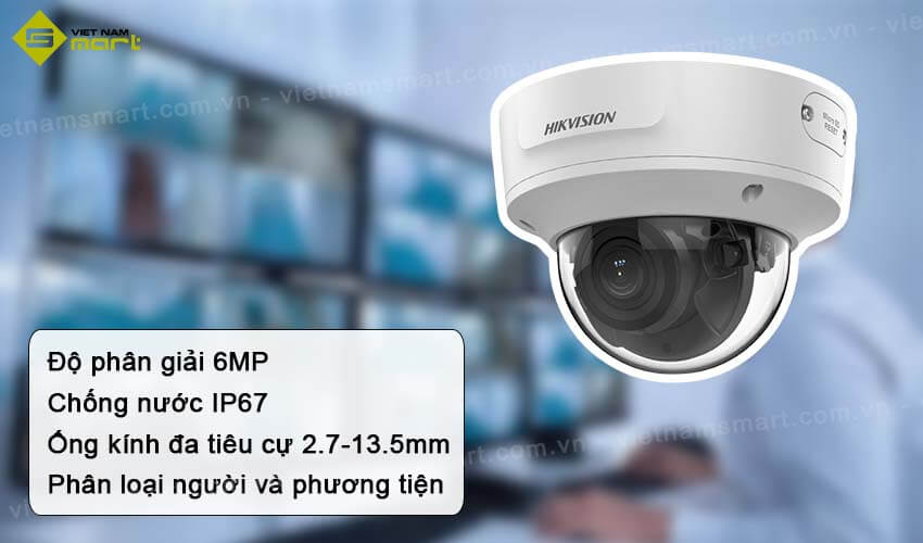 Camera dome 6MP Hikvision DS-2CD3763G2-IZS đa tiêu cự có động cơ Tính năng chính của camera DS-2CD3763G2-IZS