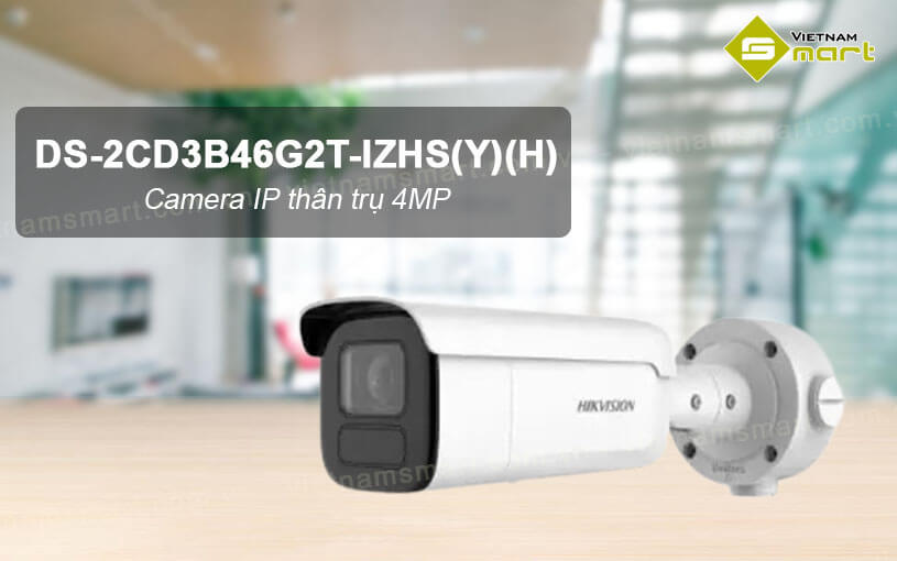 Camera IP thân trụ 4MP Hikvision DS-2CD3B46G2T-IZHS(Y)(H) Camera Hikvision DS-2CD3B46G2T-IZHS(Y)(H)