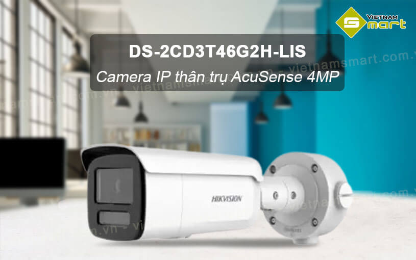 Camera IP thân trụ AcuSense 4MP Hikvision DS-2CD3T46G2H-LIS Camera Hikvision DS-2CD3T46G2H-LIS