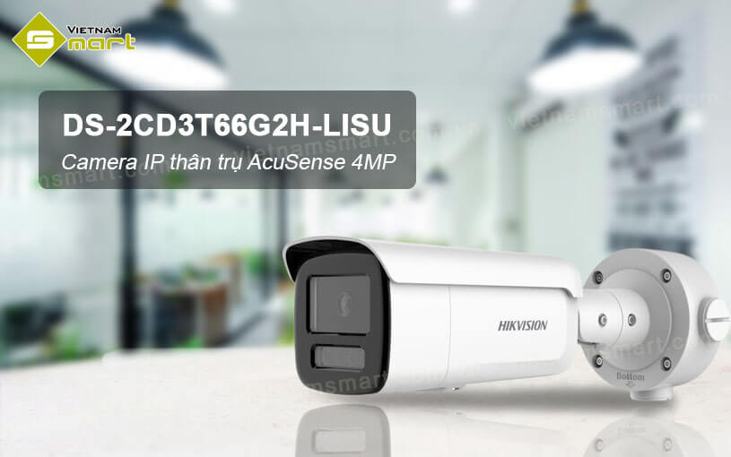 Camera IP thân trụ AcuSense 4MP Hikvision DS-2CD3T66G2H-LISU Camera Hikvision DS-2CD3T66G2H-LISU