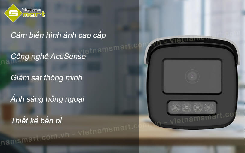 Camera IP thân trụ AcuSense 4MP Hikvision DS-2CD3T66G2H-LISU Camera Hikvision DS-2CD3T66G2H-LISU