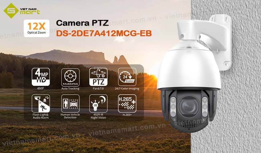 Giới thiệu camera PTZ 4MP Hikvision DS-2DE7A412MCG-EB