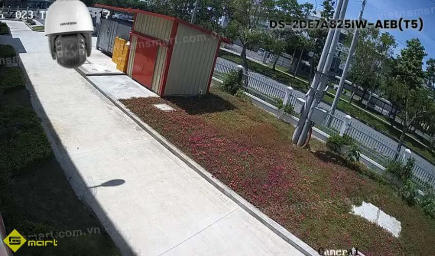 Camera PTZ 8MP Hikvision DS-2DE7A825IW-AEB(T5) zoom 25x Hình ảnh ghi lại của camera camera DS-2DE7A825IW-AEB(T5) nhận diện người và phương tiện