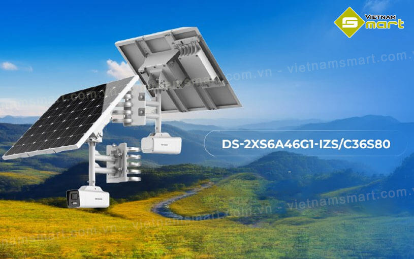 Camera năng lượng mặt trời 4G 4MP Hikvision DS-2XS6A46G1-IZS/C36S80 Camera năng lượng mặt trời 4G 4MP Hikvision DS-2XS6A46G1-IZS/C36S80