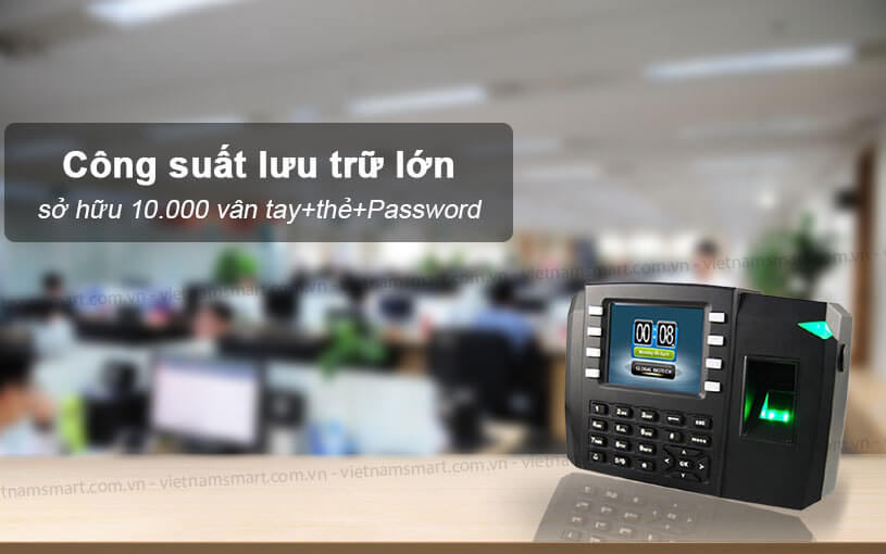 Máy chấm công vân tay thẻ Ronald Jack TFT 600 Công suất lưu trữ của Ronald Jack TFT 600