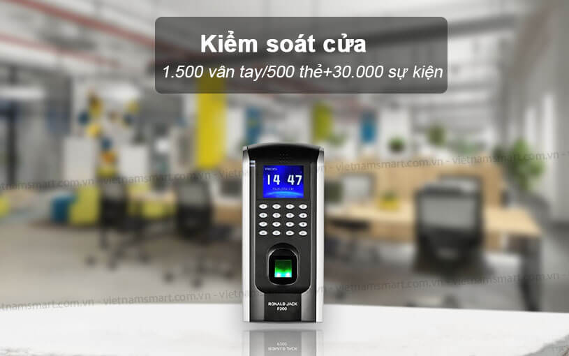 Máy chấm công Ronald Jack F200 kiểm soát tới 30.000 sự kiện