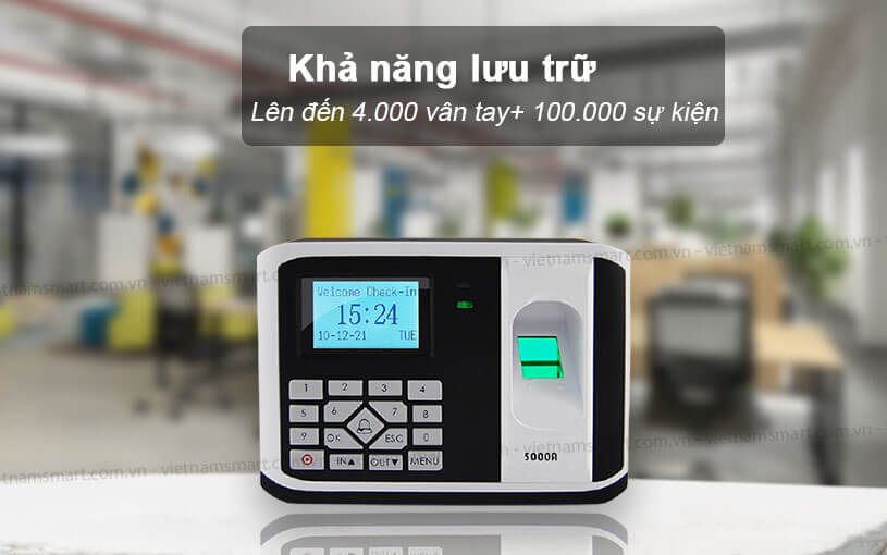 Máy chấm công vân tay Ronald Jack 5000AID Khả năng lưu trữ của mnodel Ronald Jack 5000AID