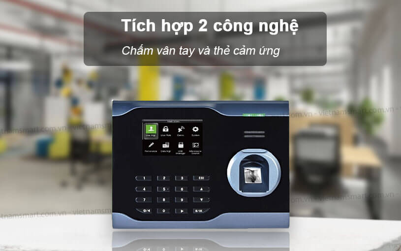 Máy chấm công vân tay thẻ Ronald Jack U-160 Silk Ronald Jack U-160 Silk hỗ trợ chấm công đa dạng