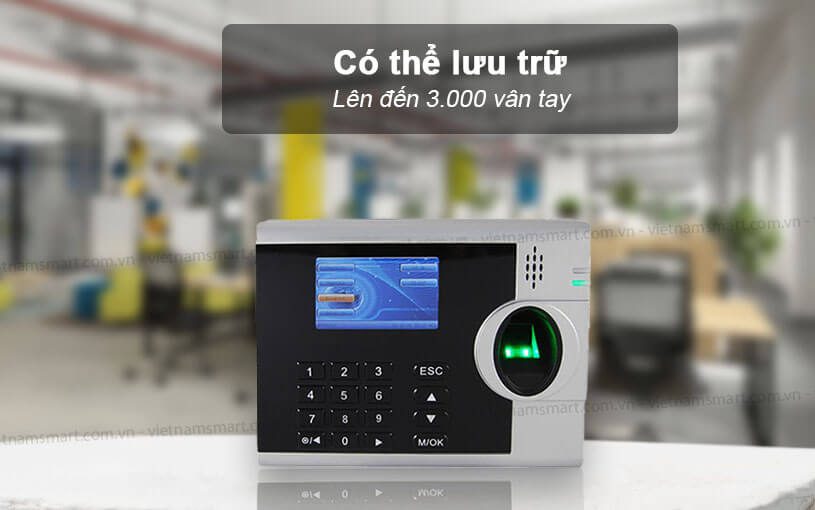 Máy chấm công vân tay Ronald Jack 3000TC Máy chấm công Ronald Jack 3000TC lưu trữ 3000 vân tay