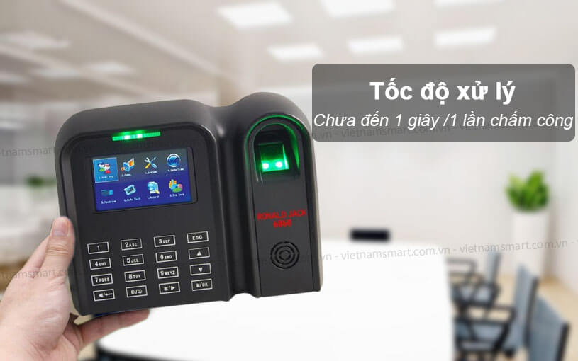 Máy chấm công Ronald Jack 6868 có tốc độ xử lý nhanh