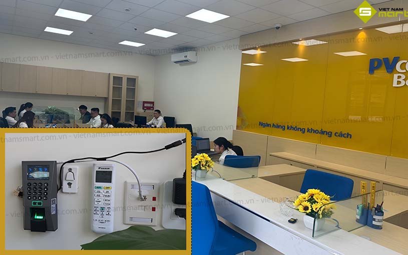 VietnamSmart lắp đặt máy chấm công F18 tại văn phòng PVcomBank