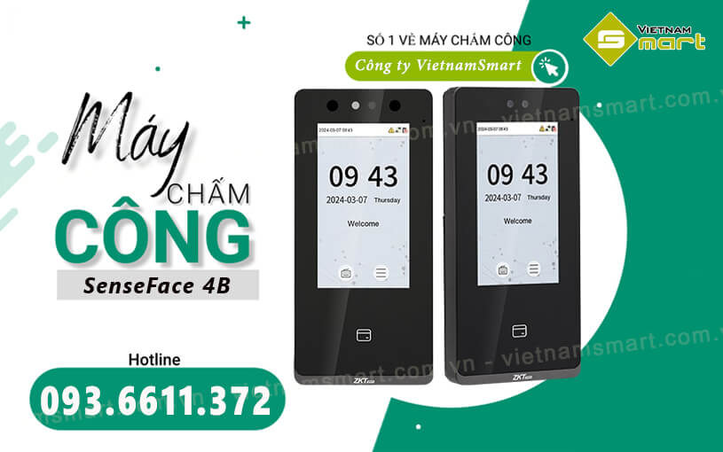 Máy chấm công khuôn mặt ZKTeco SenseFace 4B Giới thiệu về máy chấm công khuôn mặt ZKTeco SenseFace 4B