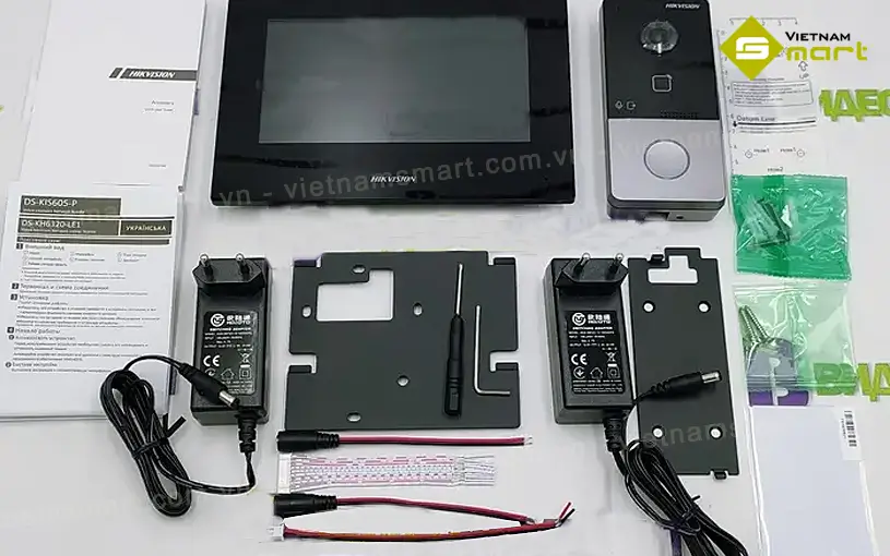 Bộ chuông cửa màn hình Hikvision DS-KIS605-P(C) Bộ KIT màn hình chuông cửa DS-KIS605-P/C