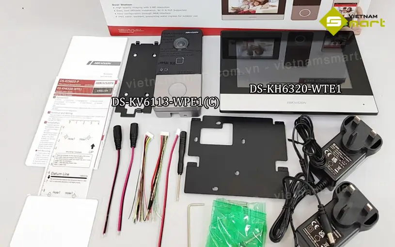 Bộ liên lạc video IP Hikvision DS-KIS603-P(C) Các thiết bị trong bộ liên lạc DS-KIS603-P-C