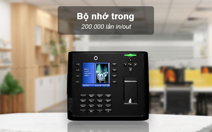 Máy chấm công vân tay Gigata TFT 700 Gigata TFT 700 lưu trữ 200.000 lần In/Out