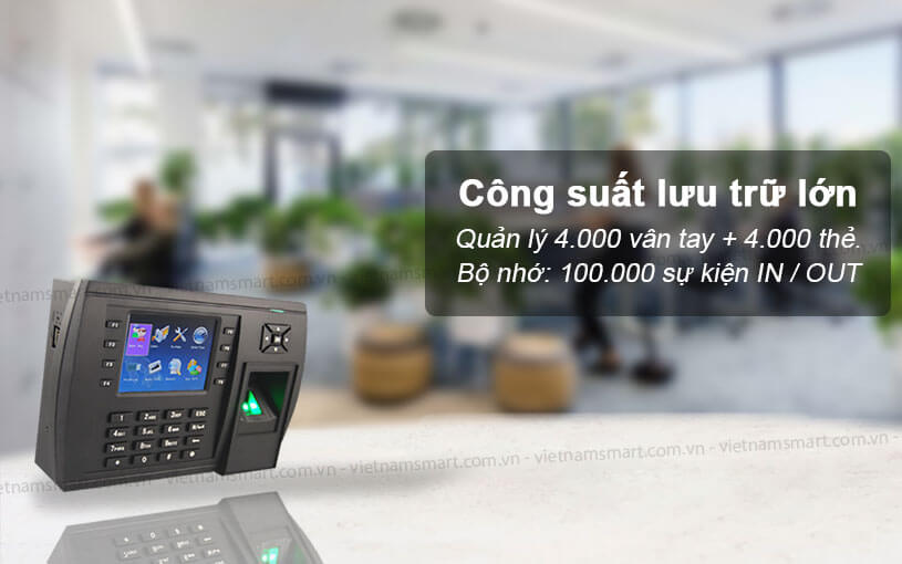 Máy chấm công vân tay MITA 7789 Máy chấm công MITA 7789 có bộ nhớ lớn