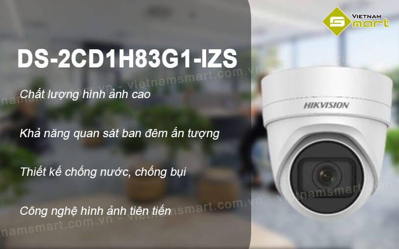 Camera đa tiêu cự 8MP Hikvision DS-2CD1H83G1-IZS Camera đa tiêu cự 8MP Hikvision DS-2CD1H83G1-IZS