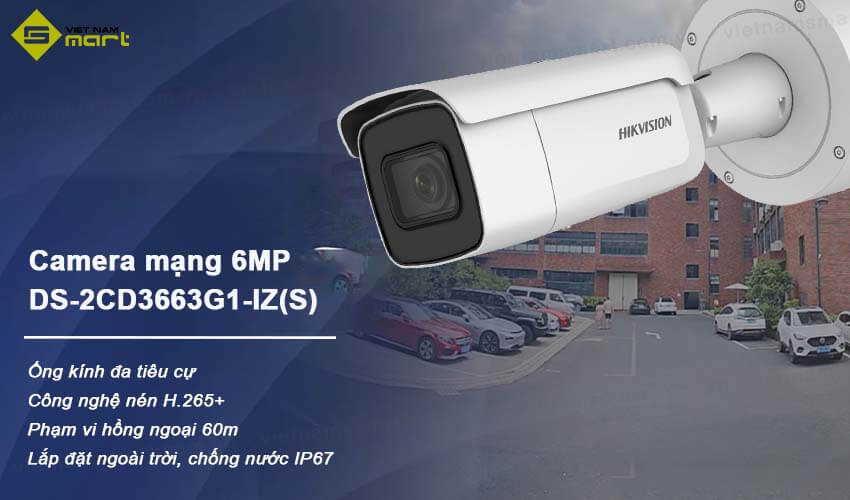 Camera mạng 6MP Hikvision DS-2CD3663G1-IZ(S) Camera mạng 6MP Hikvision DS-2CD3663G1-IZ(S)