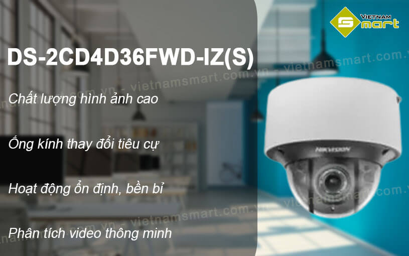Camera mạng DarkFighter 3MP Hikvision DS-2CD4D36FWD-IZ(S) Camera mạng DarkFighter 3MP Hikvision DS-2CD4D36FWD-IZ(S)