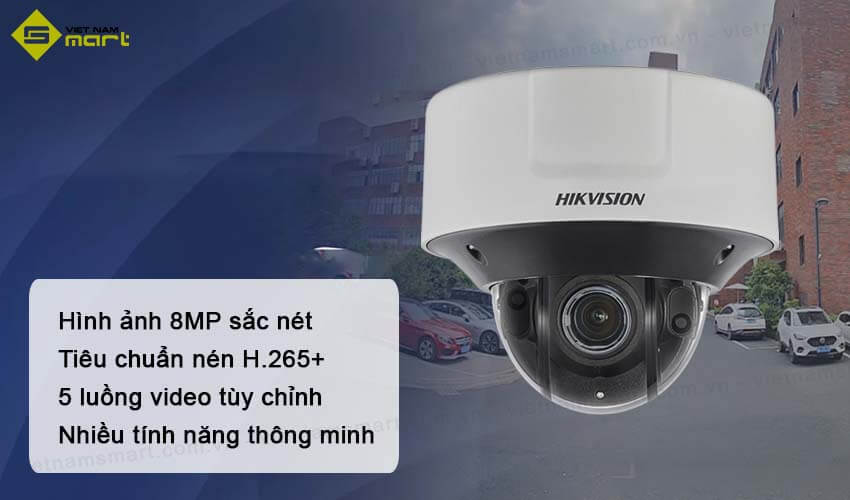Camera dome ngoài trời 8MP Hikvision DS-2CD5585G1-IZ(H)S Camera dome ngoài trời 8MP Hikvision DS-2CD5585G1-IZ(H)S