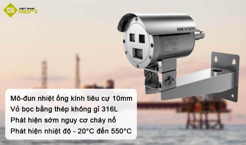 Camera Bullet mạng nhiệt chống cháy nổ Hikvision DS-2TD2528T-10/Q Ưu điểm nổi bật của camera DS-2TD2528T-10/Q
