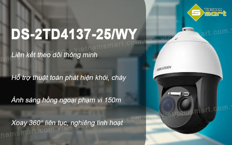 Camera cảnh báo nhiệt Hikvision DS-2TD4137-25/WY Camera cảnh báo nhiệt Hikvision DS-2TD4137-25/WY