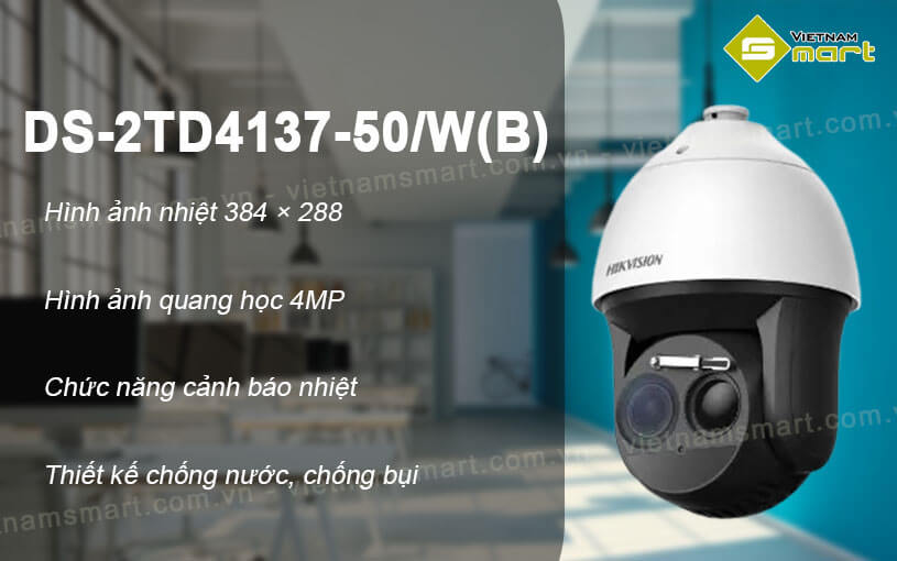 Camera cảnh báo nhiệt Hikvision DS-2TD4137-50/W(B)