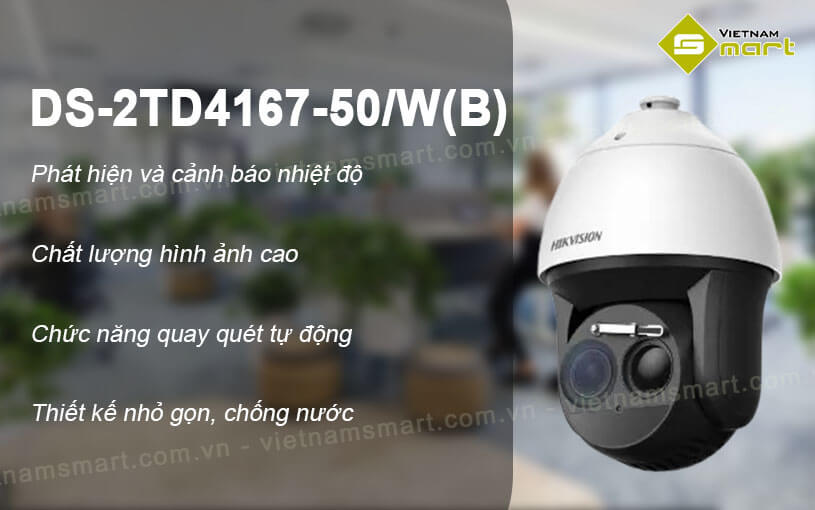 Camera cảnh báo nhiệt Hikvision DS-2TD4167-50/W(B)